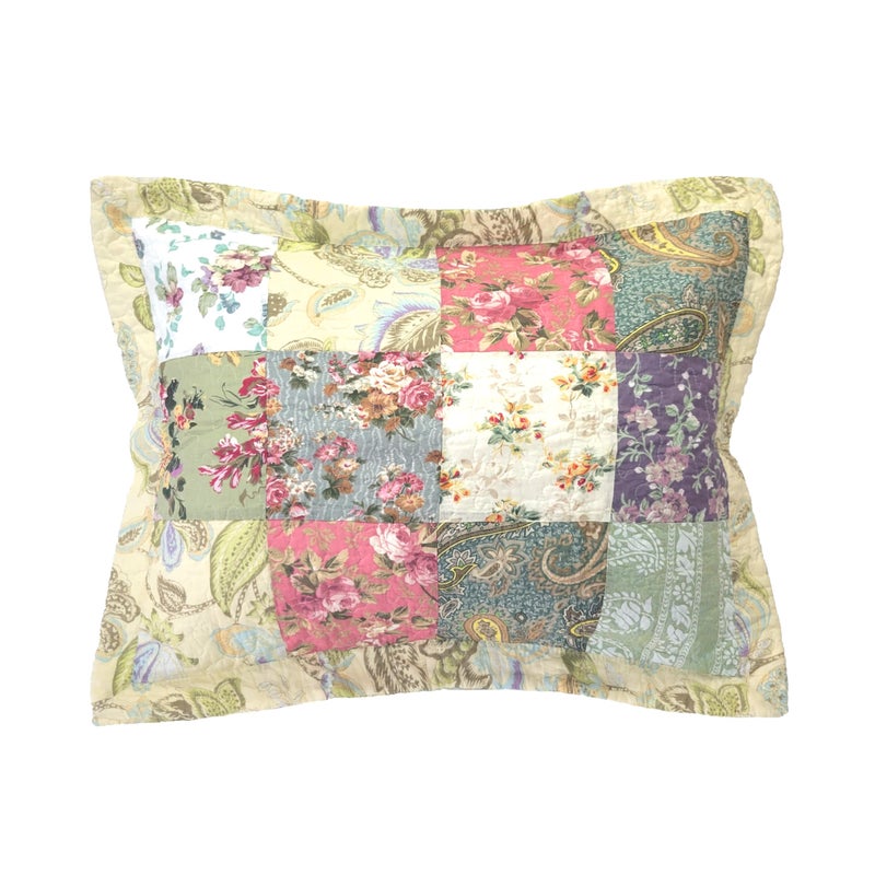 Greenland Home Fashions وسادة غطاء ستاندرد بلومينغ بريفيري من غرينلاند هوم فاشن، متعددة الألوان - Image 1
